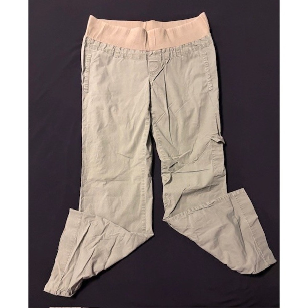 Announcements olive green maternity pants, womens size medium 8/10